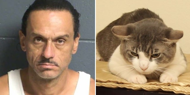 Aaron Spaulding allegedly neglected his two pets, a dog and a cat, police said.