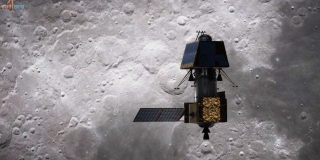 Artist's impression of Chandrayaan-2 from ISRO video.