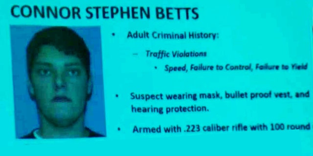 Police identified the suspect as 24-year-old Connor Betts.