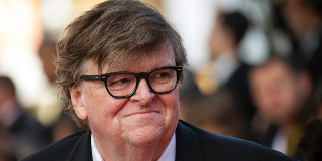 Michael Moore is seen at the Cannes film festival in France, May 25, 2019. (Associated Press)