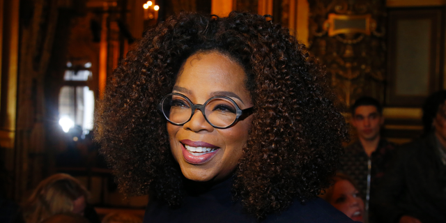 Oprah Winfrey at the presentation of Stella McCartney's ready-to-wear Fall-Winter 2019-2020 fashion collection in Paris on March 4, 2019 (AP Photo/Michel Euler, File)