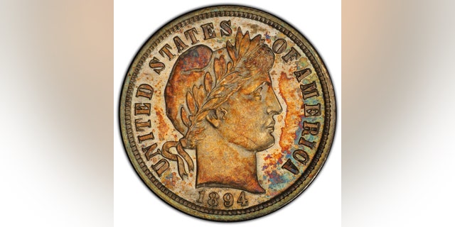 Front of the 1894-S dime.