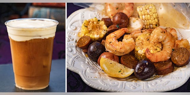 The Harbour Galley is offering 13th-Hour Brew – iced coffee with vanilla cream — and the Ghost Mariner’s Seafood Boil, containing Cajun buttered shrimp with red potatoes, corn, andouille sausage.