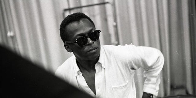 Miles Davis during a recording session, circa 1956.
