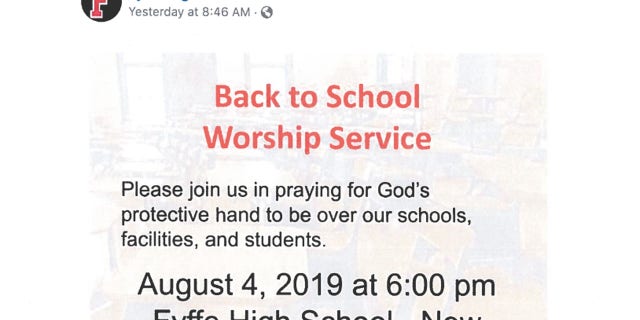 The Freedom From Religion Foundation called for an investigation into a "back-to-school worship service" held at an Alabama high school, but officials say it's a community event not affiliated with the school.