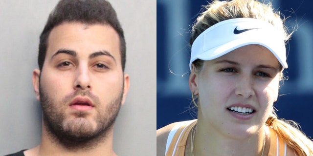 Mugshot for Solomon Azari, 24. Photo of Eugenie Bouchard.