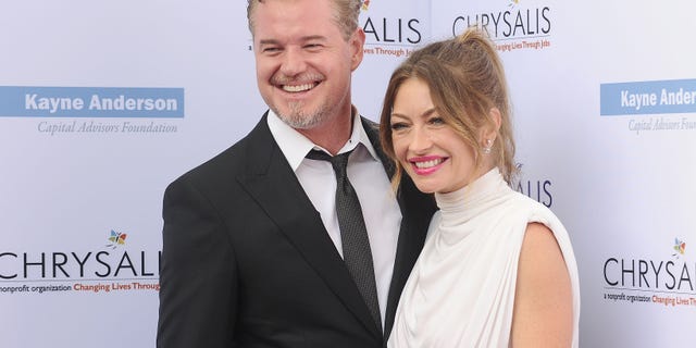 Eric Dane and actress Rebecca Gayheart attend the 16th annual Chrysalis Butterfly Ball on June 3, 2017 in Brentwood, Calif.