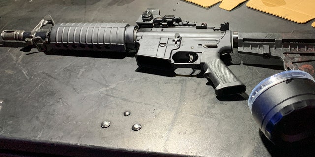 This August 2019 photo provided by the Dayton Police Department shows the firearm used by Connor Betts in a mass shooting in a popular entertainment district on Aug. 4, 2019, in Dayton, Ohio.