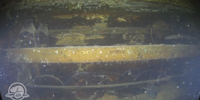 Plates, bottles and other shelves caught on camera by an undersea drone. (Parks Canada, Underwater Archaeology Team)