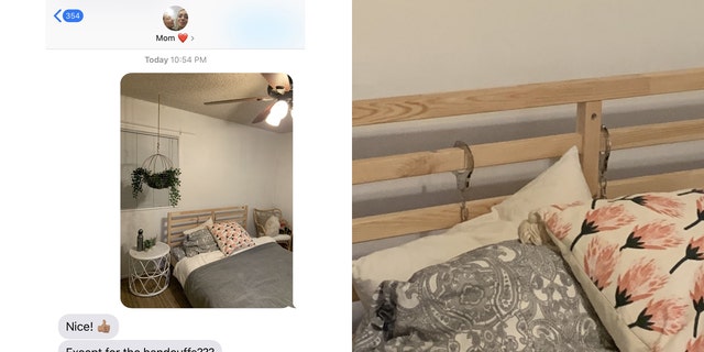 One mom was quick to notice something out of the ordinary when her daughter sent her a picture of her new room.