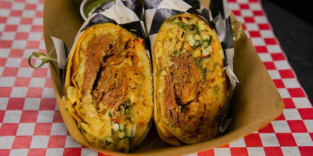 “Georgie’s Roast With the Most,” from the G Mig's Wrap Stand, was declared the Best New Food at the Iowa State Fair.