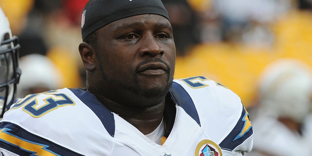 Le'Ron McClain, seen here playing for the San Diego Chargers in 2012, made a desperate plea for help, citing his head trauma. (George Gojkovich/Getty Images, File)