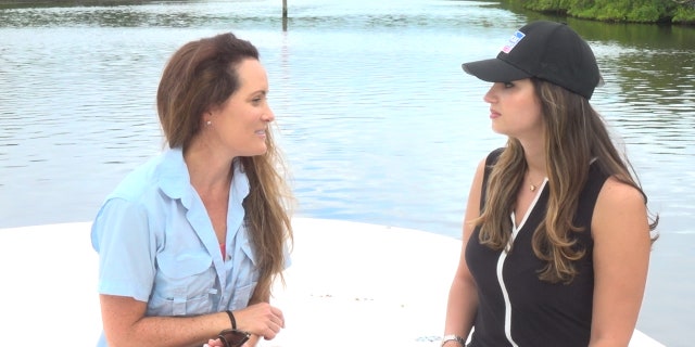 Muller explains the coring process. She says the technique involves digging in the dirt underwater to uncover information about hurricanes from thousands of years ago, that can help predict how strong future hurricanes will be.