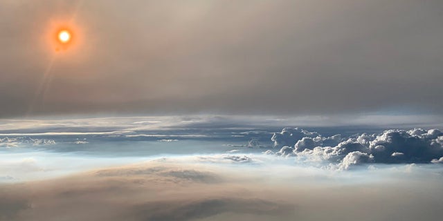 The fire cloud was photographed over eastern Washington State on Aug. 8.