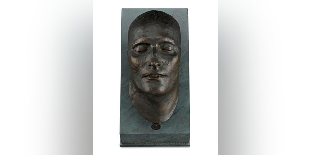 The bronze death mask is in the collection of New Orleans gallery M.S. Rau Antiques. (M.S. Rau Antiques)