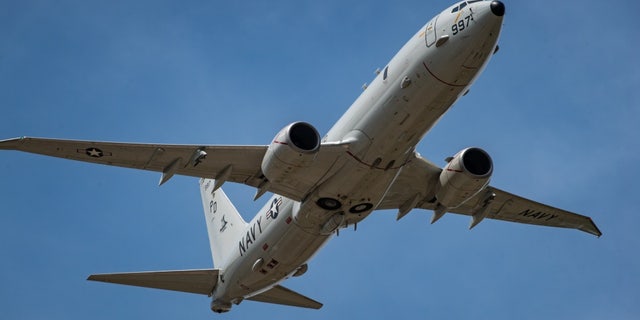 File photo - A P-8A Poseidon maritime patrol and reconnaissance aircraft from the “Golden Eagles” of Patrol Squadron (VP) 9 performs a flyover at an airshow during SB19 in Mykolaiv, Ukraine, July 9, 2019. (U.S. Navy photo by Mass Communication Specialist 3rd Class T. Logan Keown/Released)