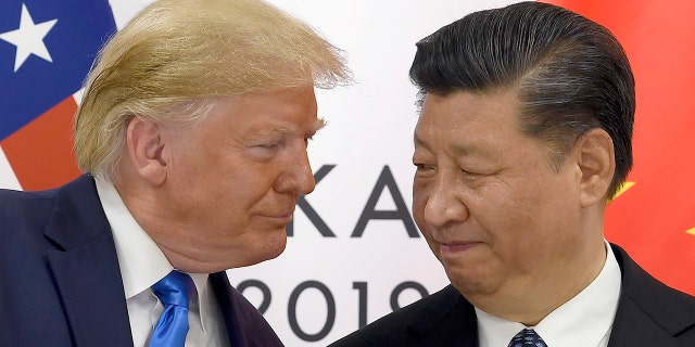President Donald Trump, left, meets with Chinese President Xi Jinping during a meeting on the sidelines of the G-20 summit in Osaka, Japan, on June 29, 2019.
