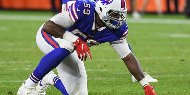 NFL free agent and defensive end Ryan Russell, 27, is looking to become the first openly LGBTQ athlete to play in the major American sports teams. (Nick Cammett/Diamond Images/Getty Images, File)