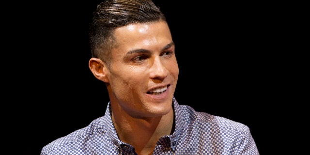 FILE - In this Monday, July 29, 2019 file photo Juventus soccer player Cristiano Ronaldo speaks in Madrid, Spain. (AP Photo/Paul White,File)