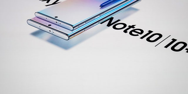 NEW YORK, NY - AUGUST 7: DJ Koh, president and CEO of Samsung Electronics, presents the Samsung Galaxy Note 10 smartphone during a launch event at Barclays Center on August 7, 2019 in the Brooklyn borough of New York City. Samsung announced the Galaxy Note 10 and Galaxy Note 10 Plus smartphones.
