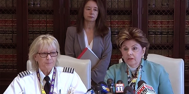 Drerup and Allred at an Aug. 13 press conference.<br>
