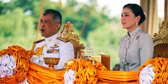 Thailand's King Maha Vajiralongkorn and Queen Suthida attend the annual Royal Ploughing Ceremony in central Bangkok, Thailand, May 9, 2019.