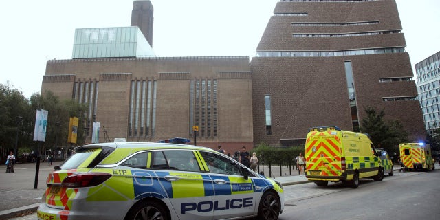 London police said a teenager was arrested after a child "fell from height" at the Tate Modern art gallery.