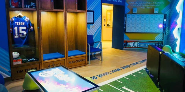 The Tim Tebow Foundation opened its 10th "Timmy's Playroom" to help children in the hospital have a place to just be a kid.