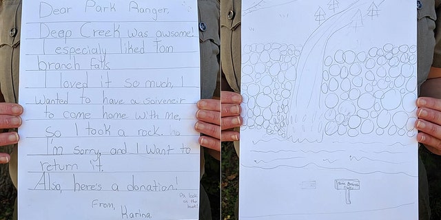In expressing her remorse, the girl named Karina returned the stolen token to the park and even gave a donation.