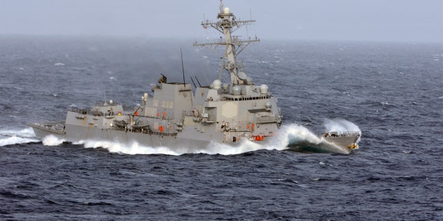The guided-missile destroyer USS Wayne E. Meyer (DDG 108) is underway in the South China Sea as part of the George Washington Carrier Strike Group. (U.S. Navy photo by Mass Communication Specialist Seaman Justin E. Yarborough/Released)