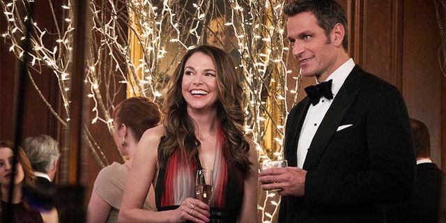 Peter Hermann filming a scene with Sutton Foster in "Younger." — TV Land