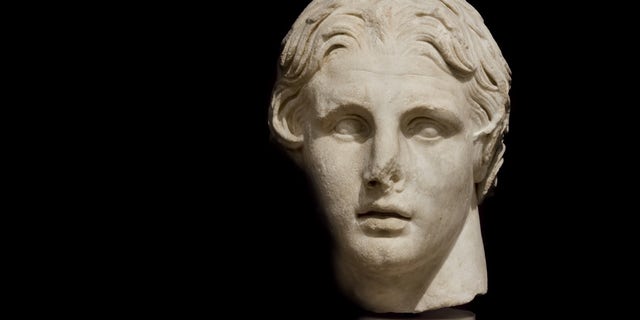 The bust of Alexander the Great at Istanbul Archeology Museum in Turkey.