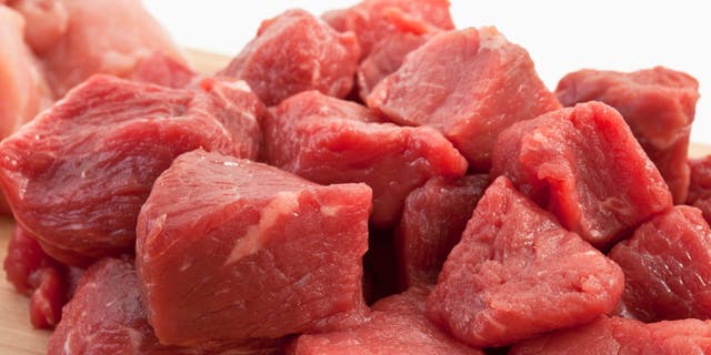 Beef cubes like those shown here can be used to make delicious beef and vegetable kabobs this weekend — or at almost any time of year.