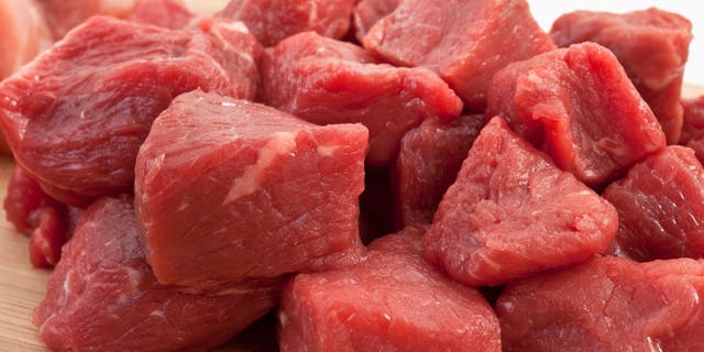 Beef cubes like those shown here can be used to make delicious beef and vegetable kabobs this weekend — or at almost any time of year.