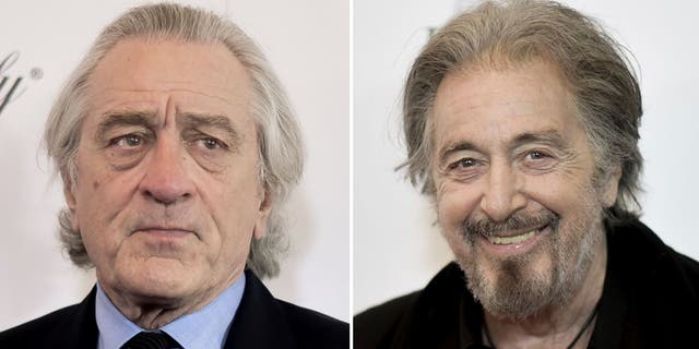 De Niro, left, and Pacino, right, are being digitally de-aged in Martin Scorsese's "The Irishman."