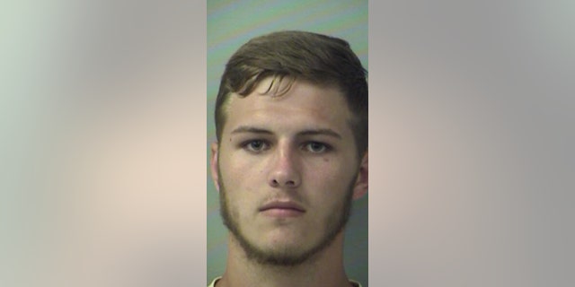 Hunter Mills was arrested for throwing dirt on the car borrowed from his girlfriend, the police said.