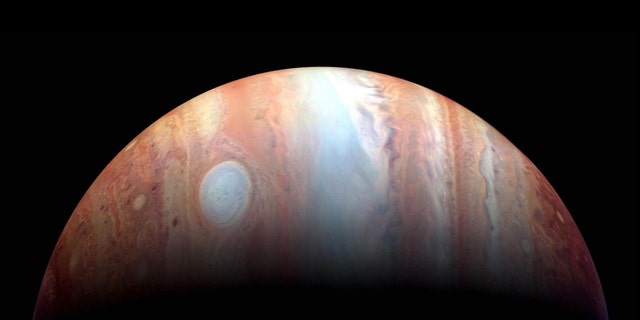 An infrared color composite of Jupiter was created from images taken by NASA's New Horizons spacecraft in 2007. (Source: NASA / Johns Hopkins University / Applied Physics Laboratory / Southwest Research Institute / Goddard Space Flight Center)