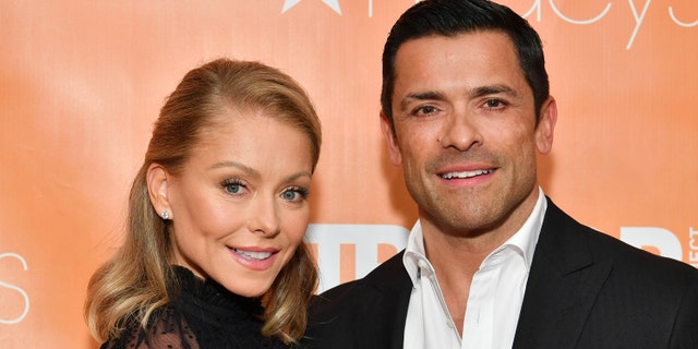 NEW YORK, NEW YORK - JUNE 17: Kelly Ripa (L) and Mark Consuelos attend the 2019 TrevorLIVE New York Gala at Cipriani Wall Street on June 17, 2019 in New York City. (Photo by Dia Dipasupil/Getty Images)
