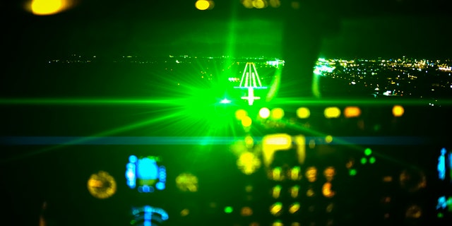The lasers reportedly targeted the first flight from roughly 4 miles away from the runway, while the second flight is said to have been targeted from near Cardigan Fields Retail Park.