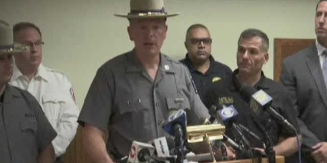New York State Police Capt. Paul DeQuarto speaks at a news conference Saturday on the small plane crash in Dutchess County, New York.