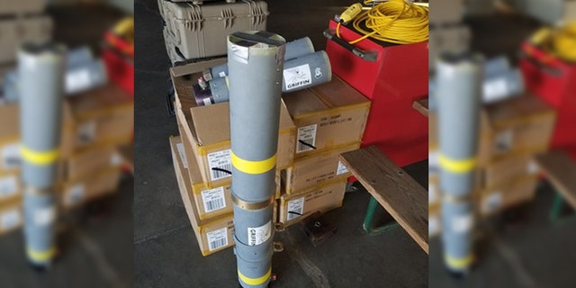 A bomb squad seized an inert rocket launch tube at Baltimore Washington International Airport in Maryland on Thursday.