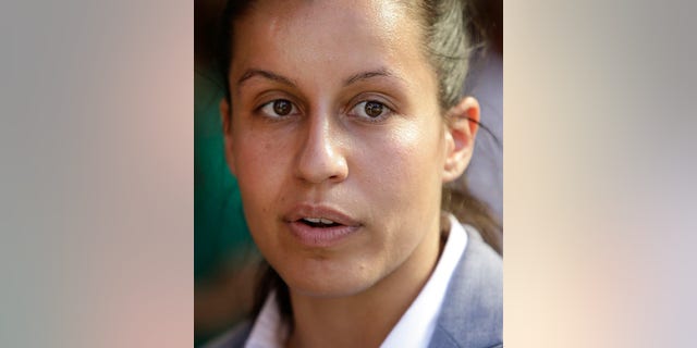 In this June 26 file photo, Democratic primary candidate for Queens district attorney Tiffany Cabán responds to questions during an interview in the Queens borough of New York. Cabán told supporters Tuesday, Aug. 6 that she is calling it quits in her race for Queens district attorney that gained national attention. (AP Photo/Frank Franklin II, File)