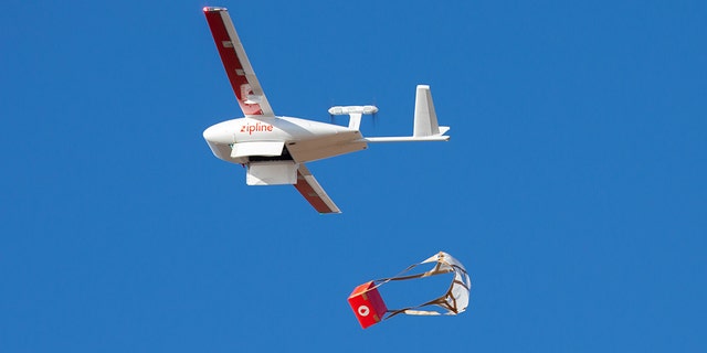 Drone delivering Rwanda