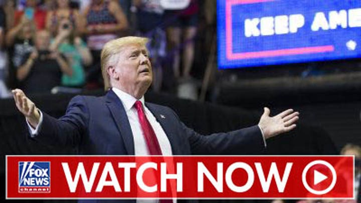 Law enforcement removes anti-ICE protesters from Trump rally in Ohio