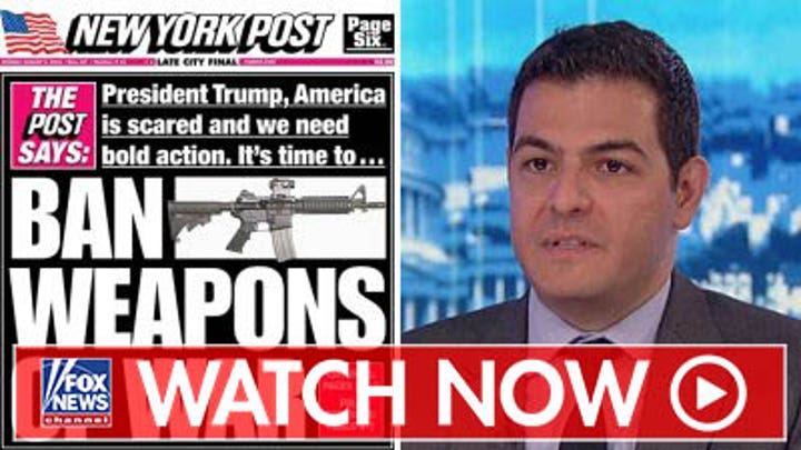 The New York Post urges President Trump to 'ban weapons of war'