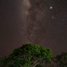 Stars fill the sky over Bau village located on Kayapo indigenous territory in Altamira in Brazil's Amazon, Aug. 26, 2019.