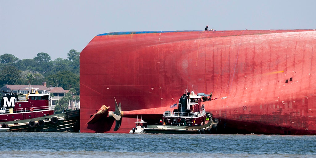 Capsized cargo ship 2019