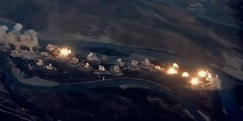 US bombs ISIS-'infested island' in Iraq, new video shows