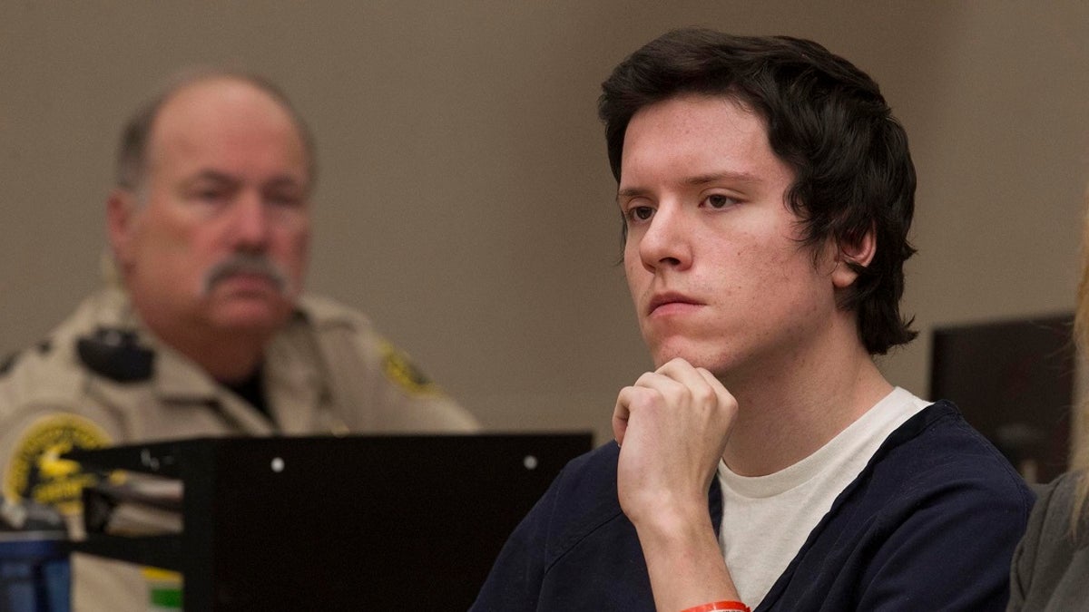 Defendant John Earnest listens during testimony by witness Oscar Stewart during Earnest's preliminary hearing on Thursday in San Diego. (John Gibbins/The San Diego Union-Tribune via AP, Pool)