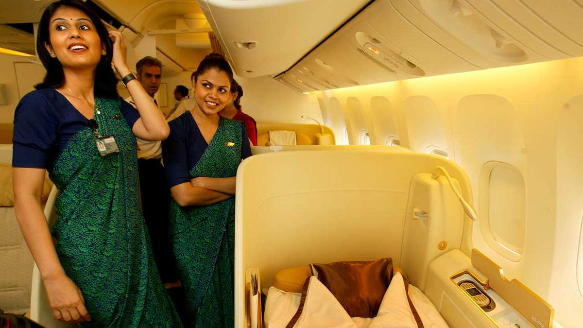 Air India says the meals were designed to help keep its flight attendants, some of whom are seen here in a 2007 photo, "healthy and fit."